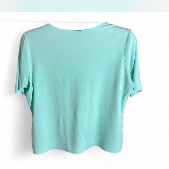 L.L. Bean Mint Green Supina Cotton Short Sleeve‎ Tee - Picture 2 of 3